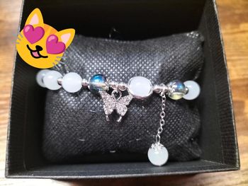 Bracelet papillon perle bleu