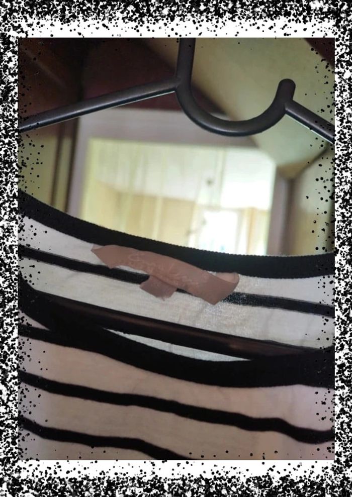 T-shirt blanc à rayures Amour taille M/L - photo numéro 5