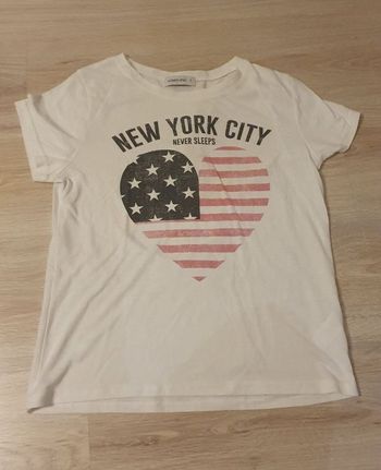 T-shirt blanc cœur américain New York city women only T1