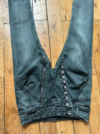 Jeans asymétrique double ceinture L Jeans Fashion