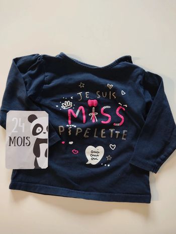 Tee shirt manches longues taille 24 mois