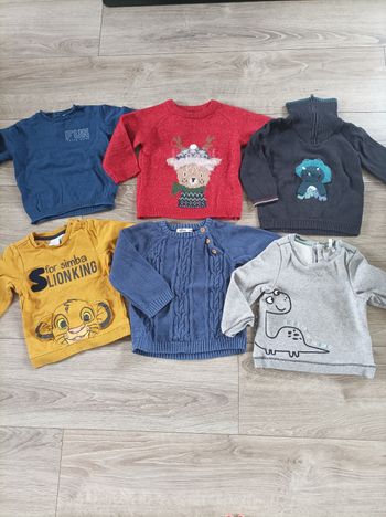 Lot 6 pulls hiver 2 ans