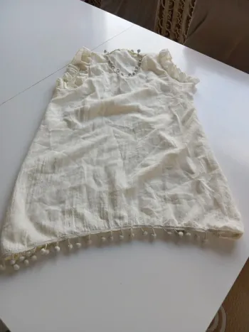 T-shirt tunique jaune transparent 12 ans