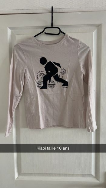 T shirt manche longue écru