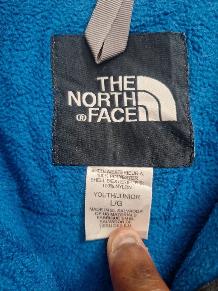 veste polaire denali the north face bi colore / polartec - taille L - junior / logo brodé (184) - photo numéro 7