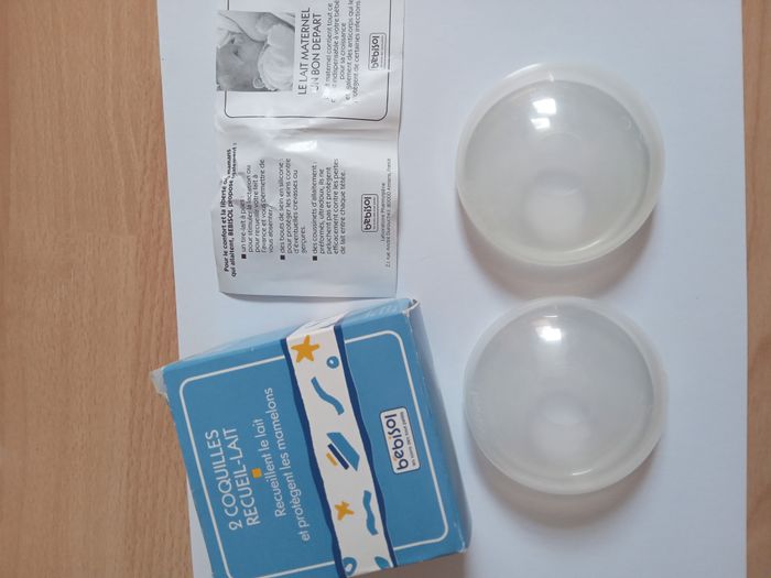 2 coquilles recueil lait Bébisol