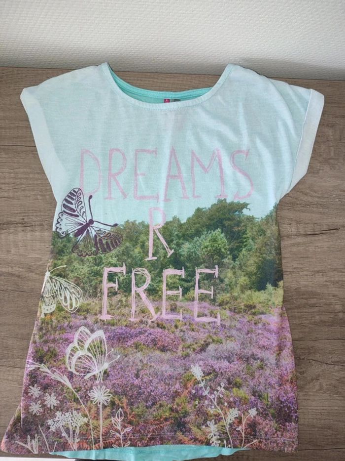 T shirt 6 ans Orchestra paysage et papillons