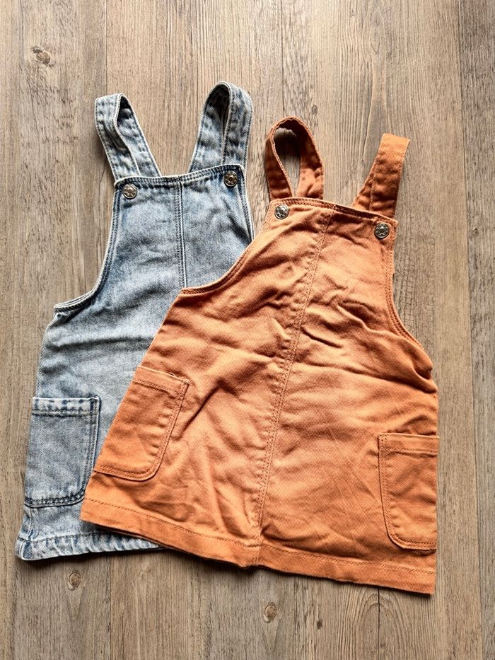 Lot de 2 salopettes jupe bébé