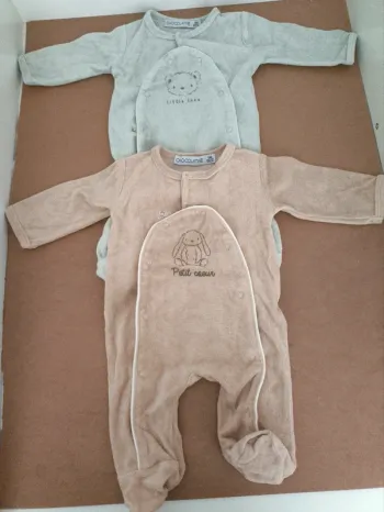 Lot pyjama chocolatine 1 mois