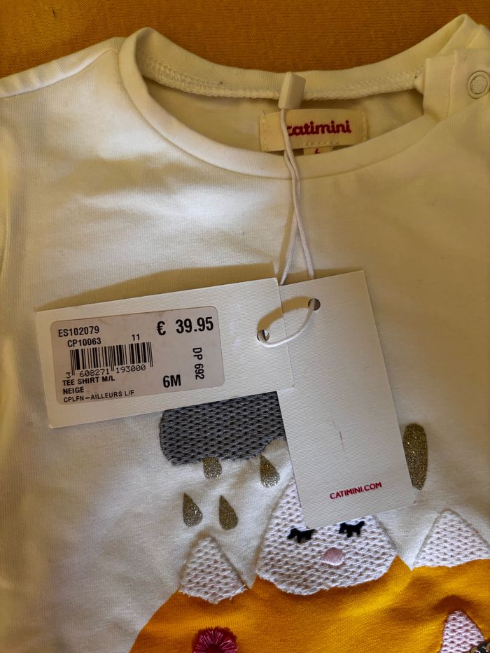 T-shirt Manche Longue De la Marque Catimini Original Neuf Étiquetés ( -80% ) - photo numéro 3