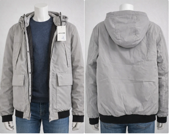 Blouson Jack & Jones gris à capuche – Taille S – Style hiver / streetwear S·Neuf avec étiquette·Jack