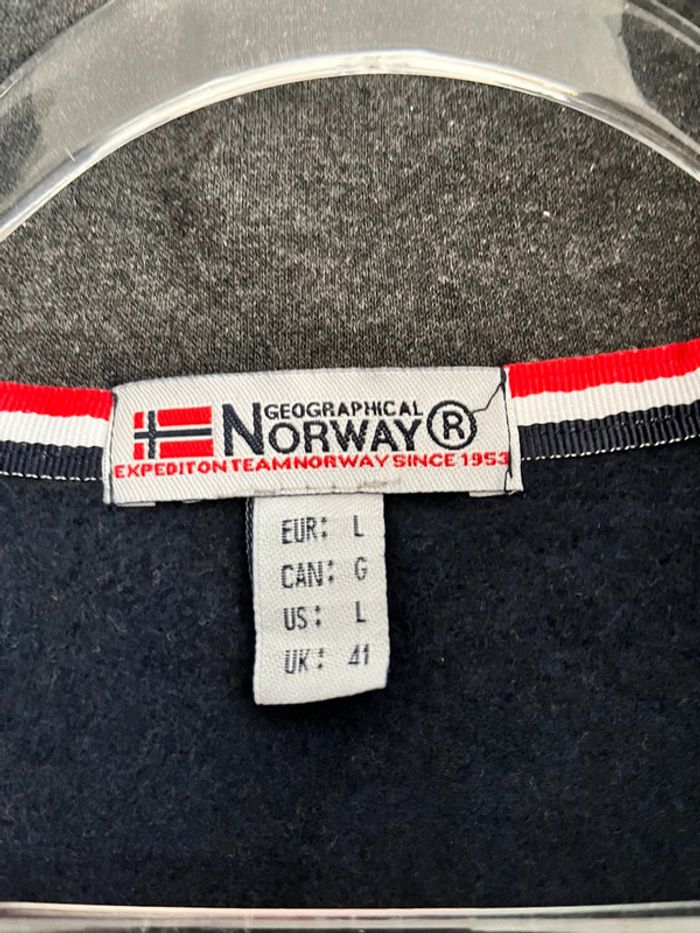 Sweat zippé homme Geographical Norway taille L neuf - photo numéro 4