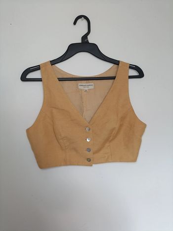 Top beige en lin Armand Ventilo Collection vintage old school pro