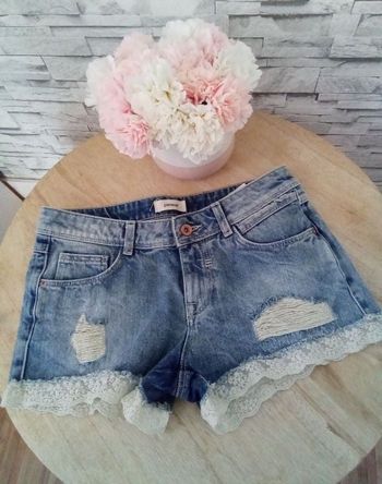 Short jean à dentelles Pimkie taille 36