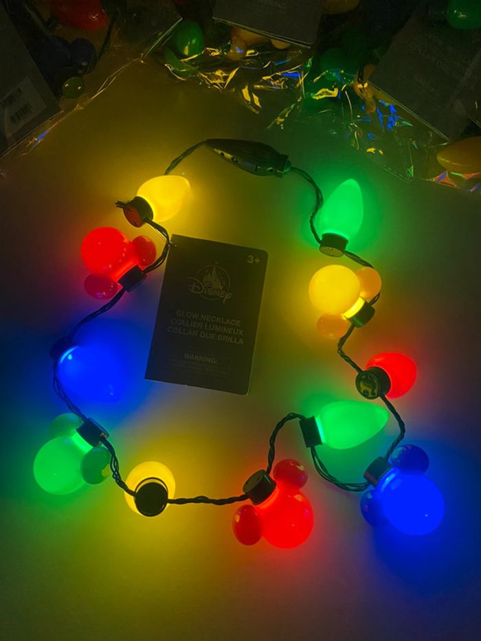 Collier lumineux Noël icône Mickey Mouse/ guirlandes Disney Parks - photo numéro 2