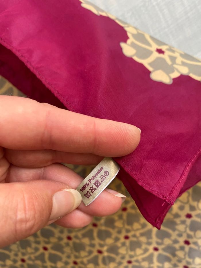Foulard rose violet et beige pierre Lang - photo numéro 3