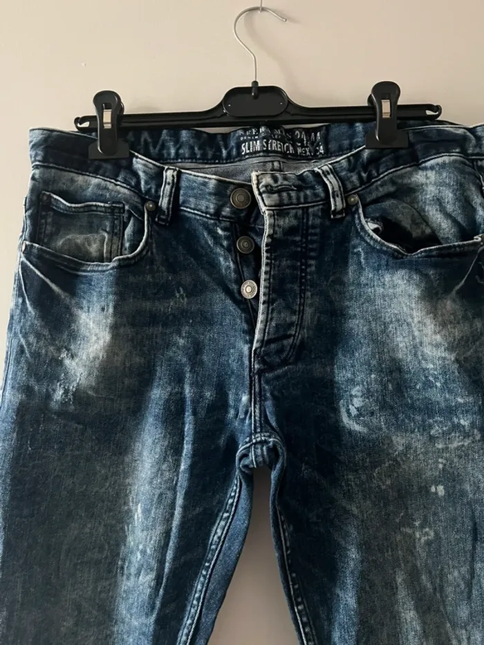 Lot de 2 jeans homme W34 L34 – Pull&Bear et Sfera effet usé - photo numéro 8