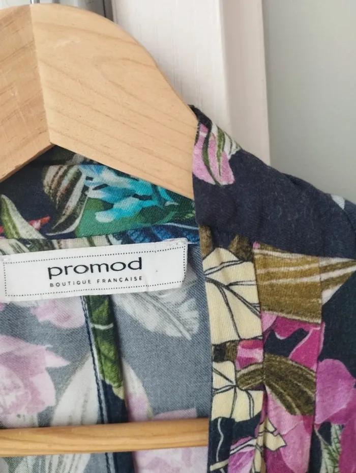 Veste gilet fleuri Promod S - photo numéro 4