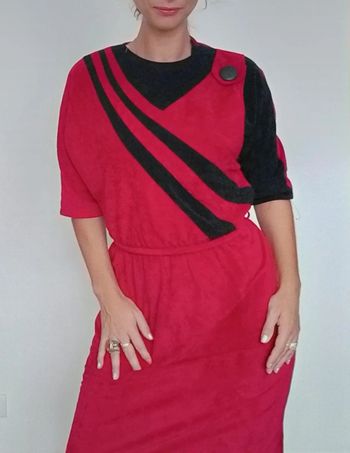 Robe d hiver douce rétro vintage chic TU