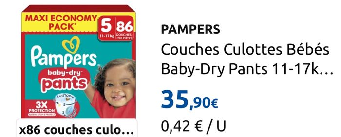 Couche culotte Pampers