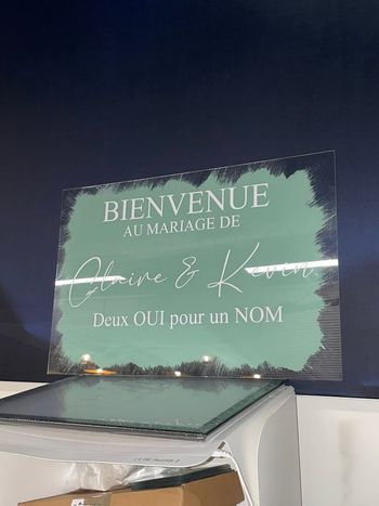 Panneau de bienvenue pour mariage