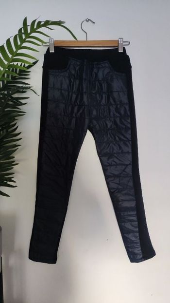 Pantalon bi-matiere molletonné  fille