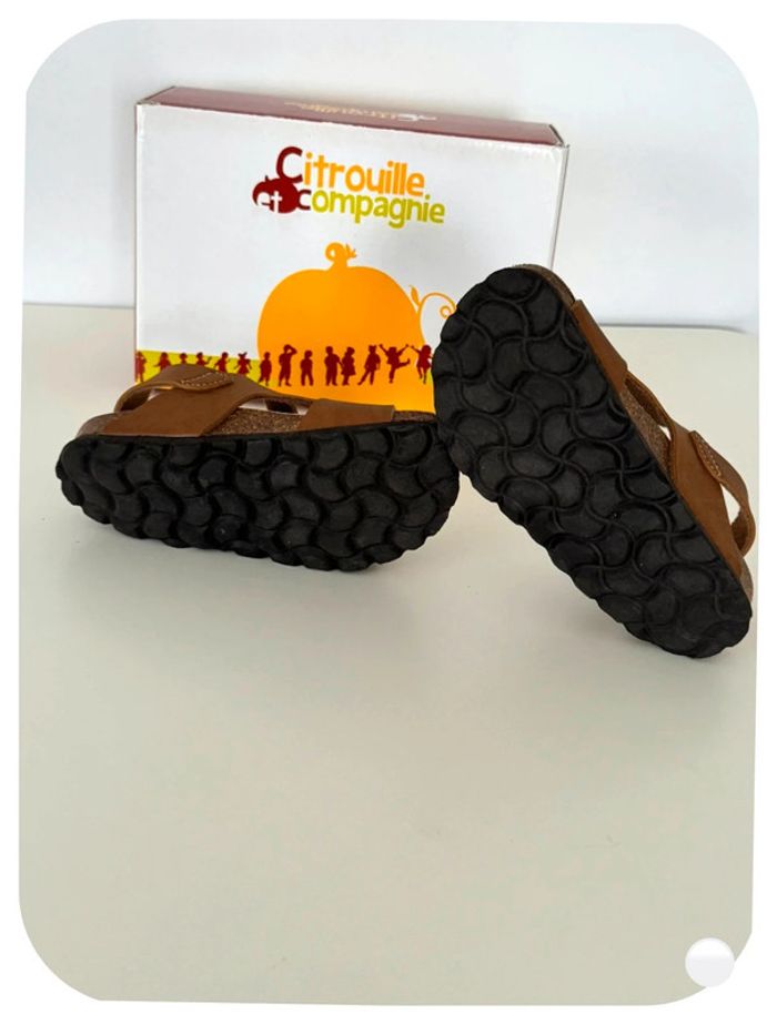 Sandales ouvertes Marron Kelatu  Citrouille et compagnie taille 27 - photo numéro 3