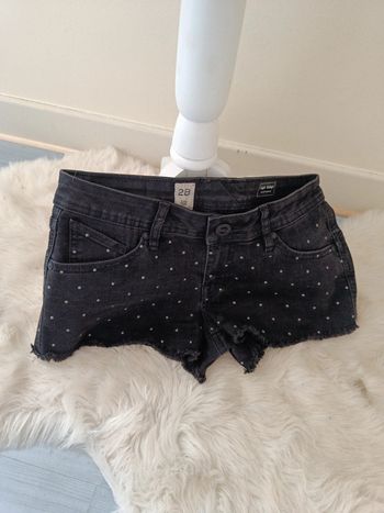 Short court en jean noir t 38