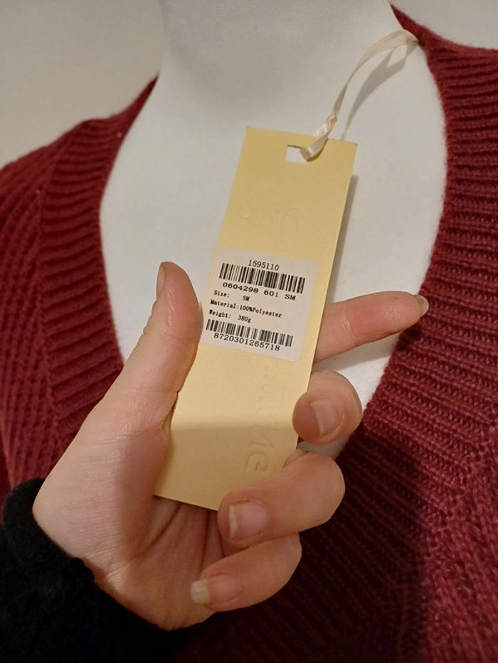 Pull Bordeaux chaud neuve Yehwang taille S/M 36/38 - photo numéro 8