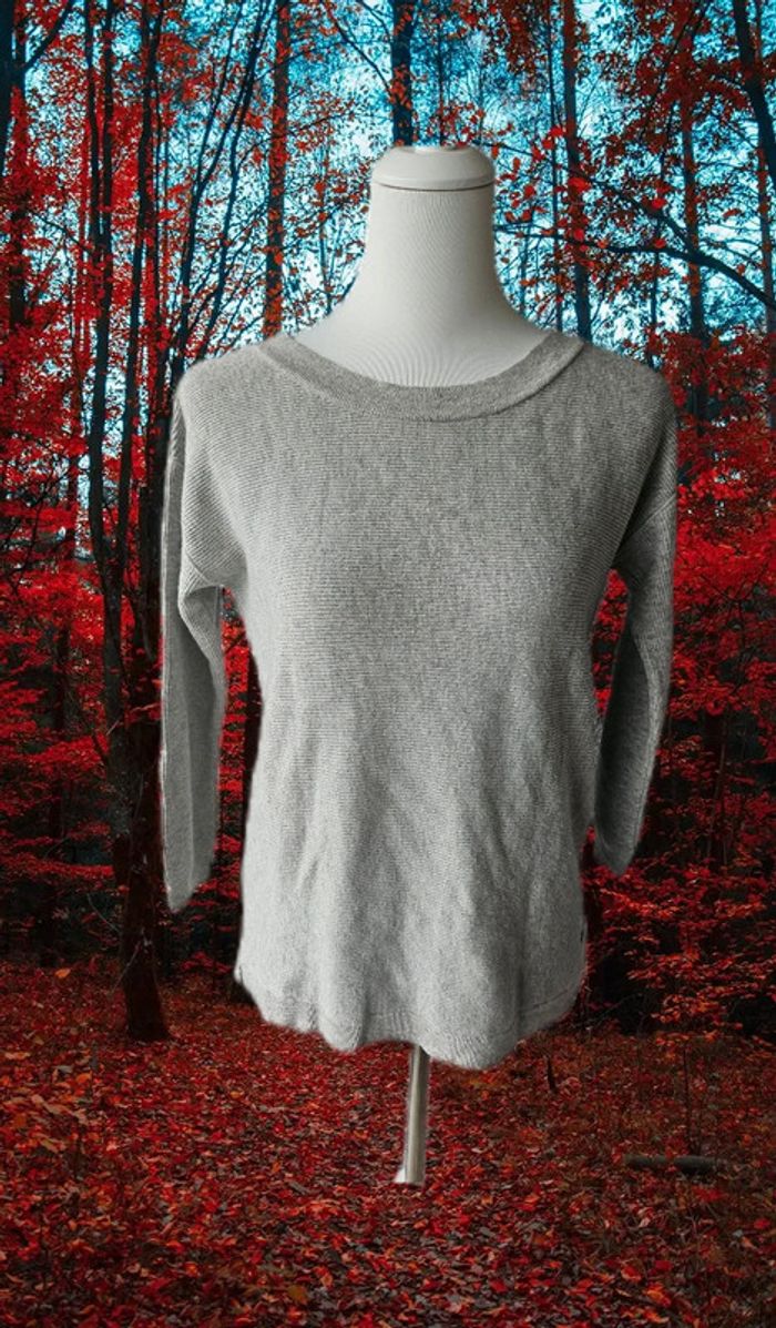 Blouse grise avec noeud au dos, Made in italy marella sport, taille S - photo numéro 3