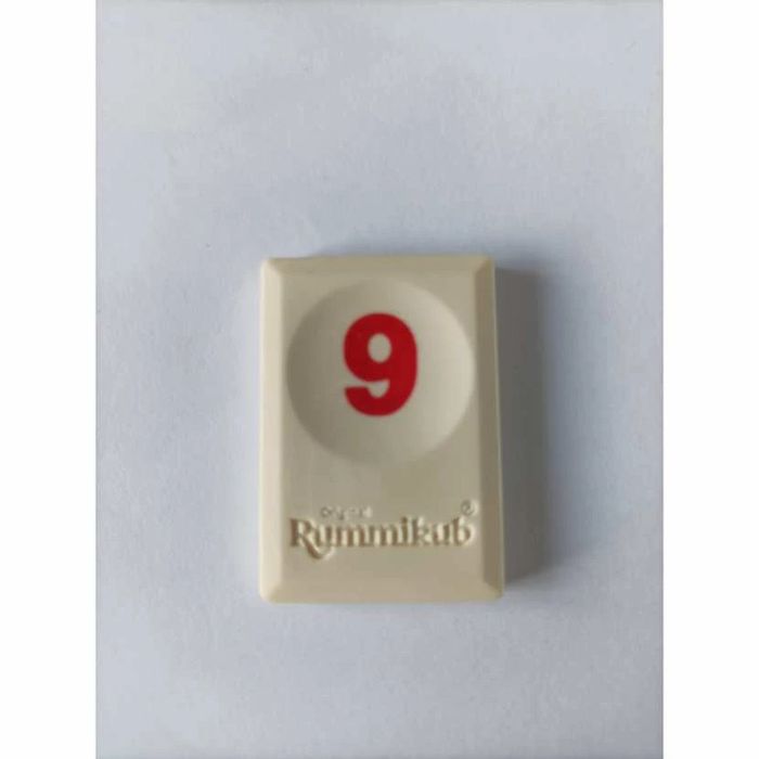 Tuile chiffre 9 neuf rouge pièce détachée L'original Rummikub chiffres M&M Ventures #A21