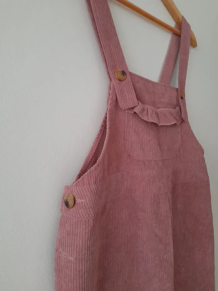 Robe courte velours côtelé à bretelles - photo numéro 3