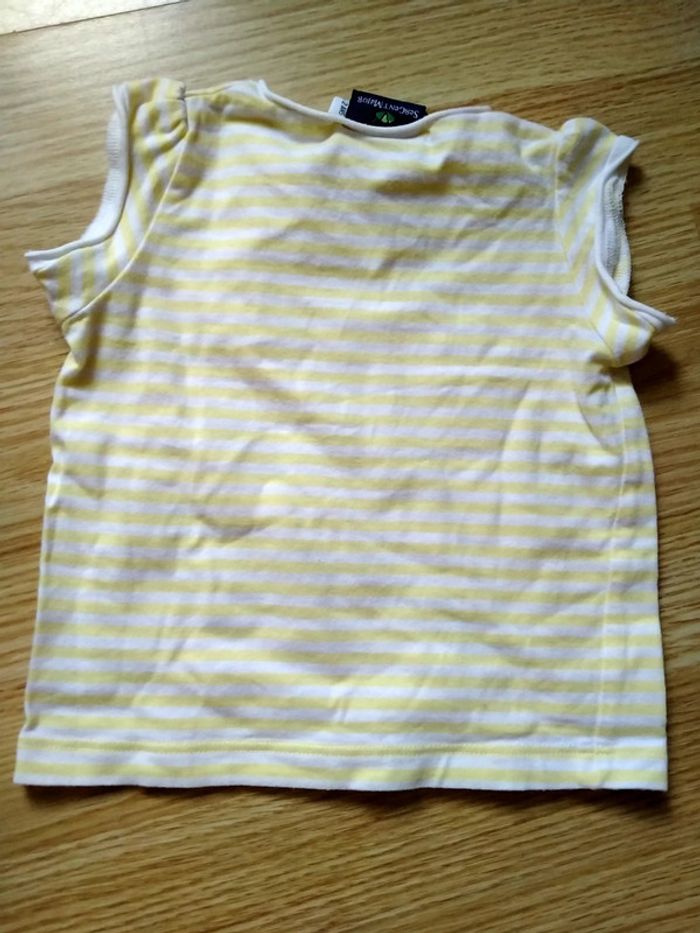 Débardeur jaune et blanc. Sergent major. Bébé 18 mois - photo numéro 5