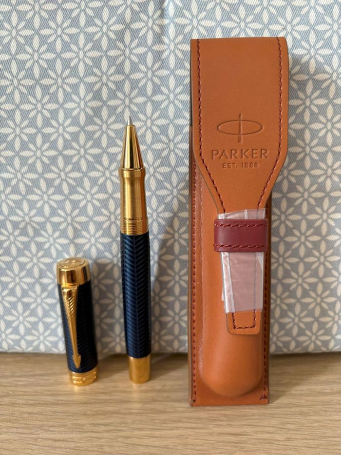 Coffret Stylo Bille "Prestige Blue Chevron GT Duofold + Etui Cuir" - photo numéro 5