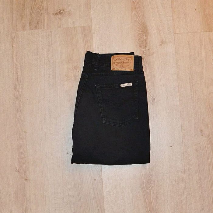 Rica Lewis Princess Wide Regular Jeans Droit Noir Exclusive Vintage Femme (Taille 44)