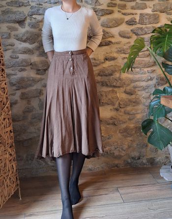 Jupe longue marron