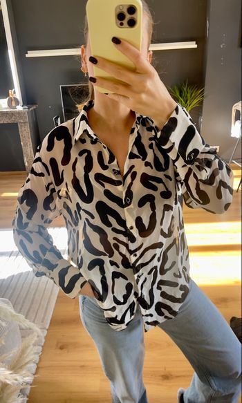 Chemise fluide ZARA neuve imprimé léopard - Taille M