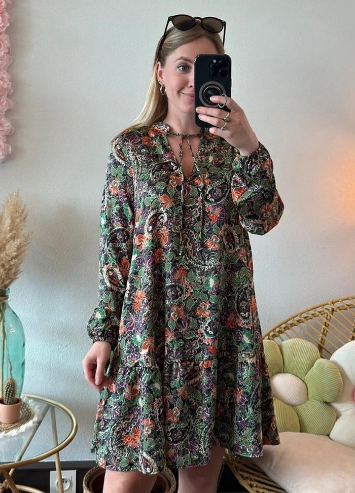 Belle robe fluide et légère à imprimé floral, taille 34 - IKKS - photo numéro 3