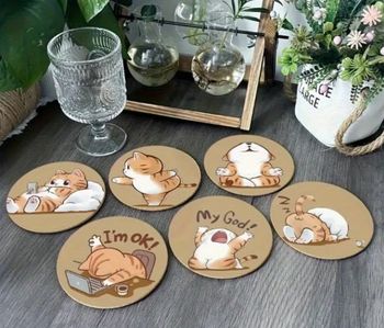 Pack de 6 Sous verres neuf