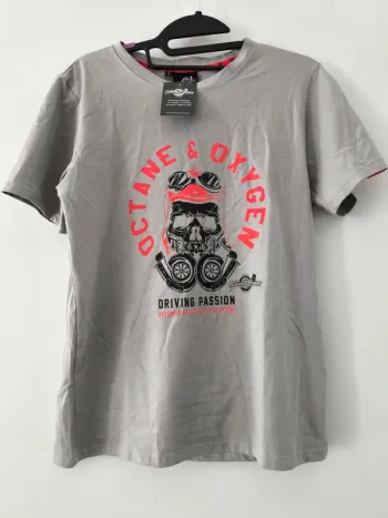 T-shirt gris Octane & Oxygen – Taille S – Neuf avec étiquette
