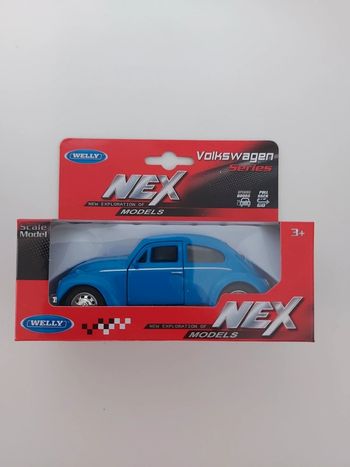 Volkswagen  - cox - beetle  - coupé- bleu