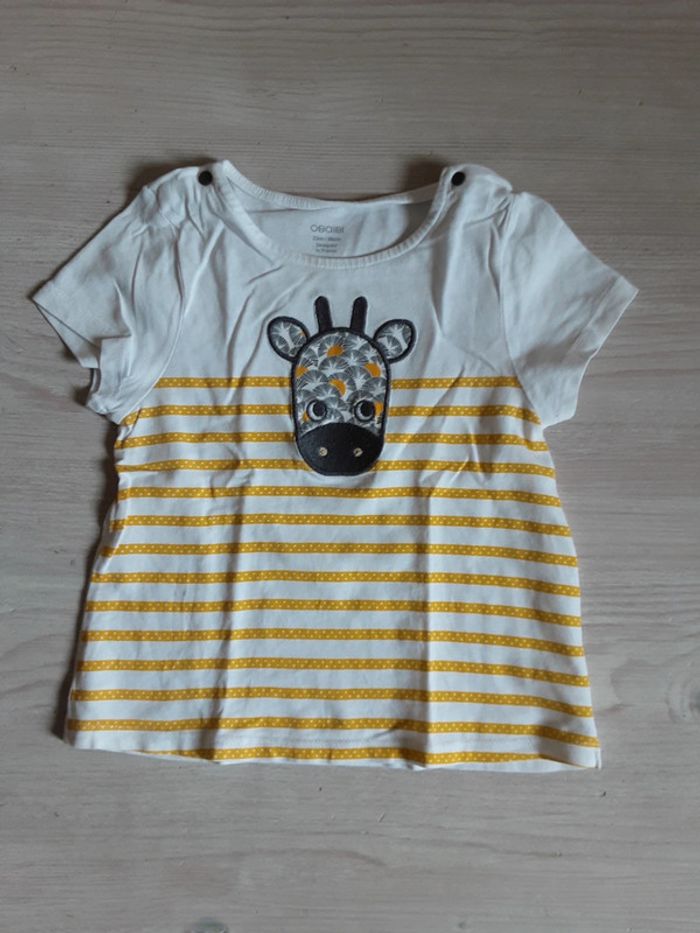 T-shirt girafe T. 2 ans
