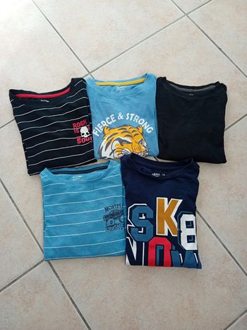 5 Tee-shirts manche longue 6 ans