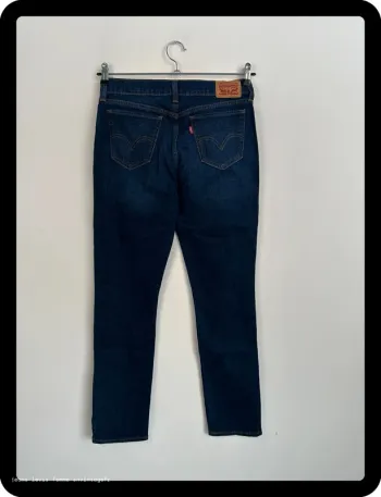 Jean Levi's Femme 414 Relaxed Straight Marine | W26 L32 FR36 | Très Bon État | BP91