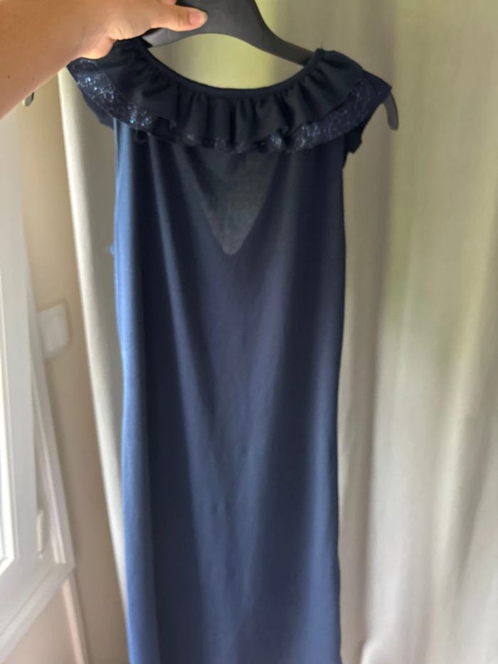 Robe décolleté bleu marine - photo numéro 3