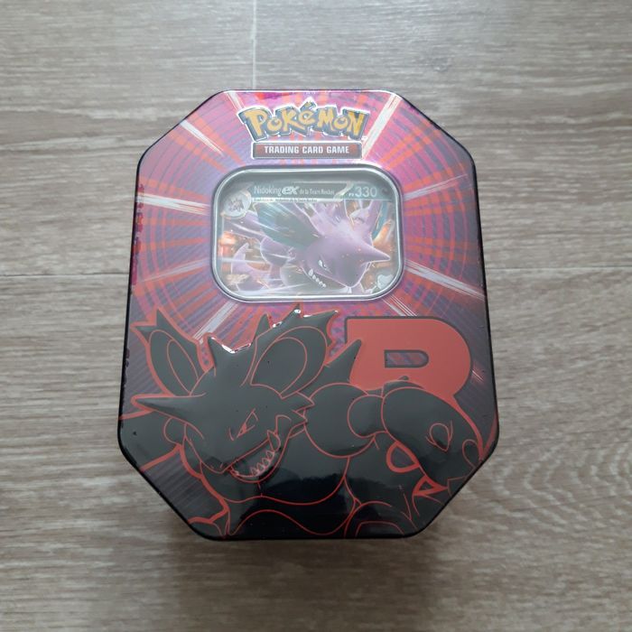 Boîte en métal Pokémon Pokébox Nidoking EX de la Team Rocket NEUVE