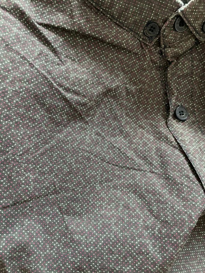 Chemise à manches longues noir à pois multicolore coupe slim Kaporal taille M - photo numéro 6