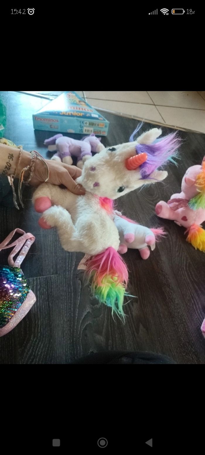 Lot peluche licorne - photo numéro 4