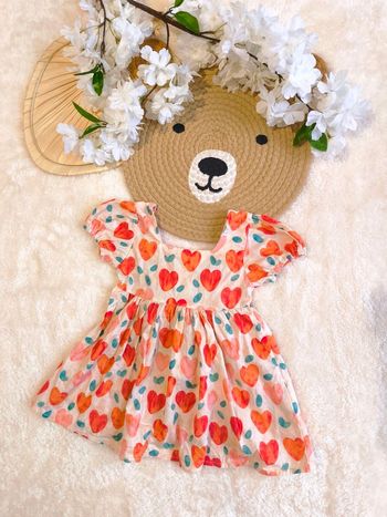 Robe bébé fille cœurs – 12/18 mois 🌸 Légère et mignonne 