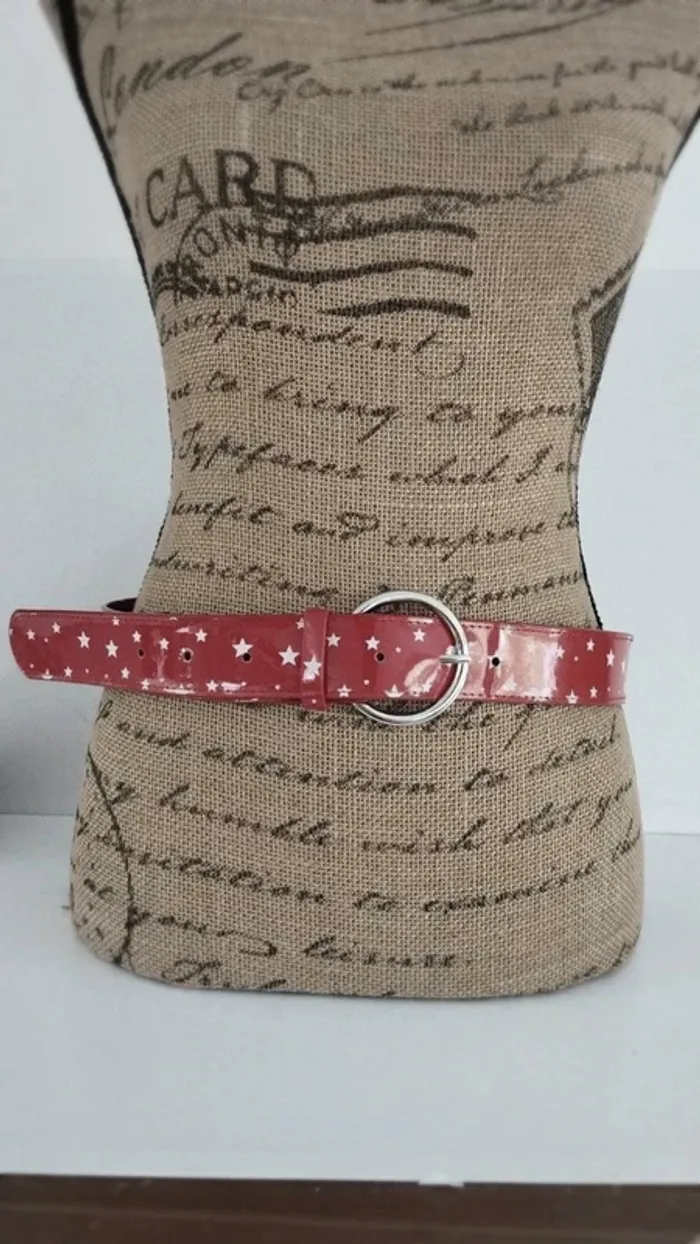 Ceinture rouge étoiles blanche 90 cm - photo numéro 2